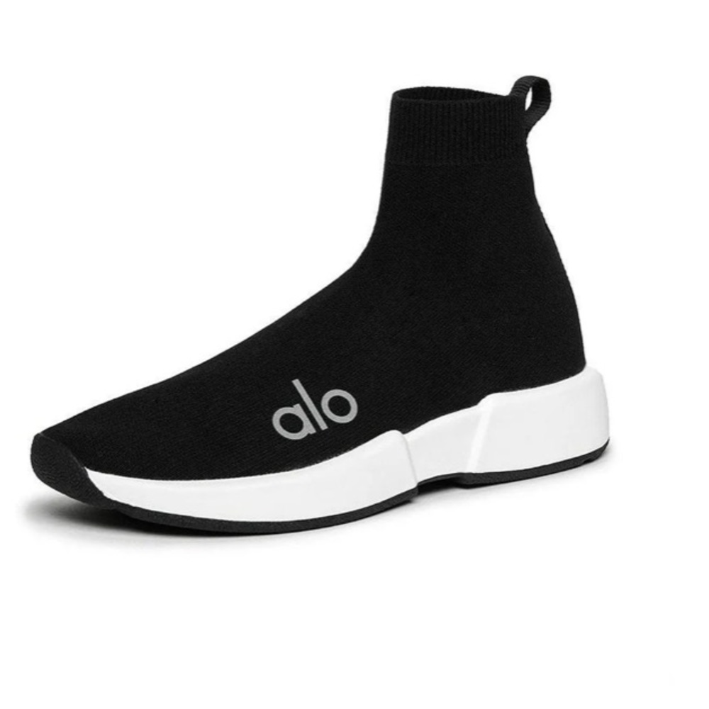 ALO black velocity knit sneakers